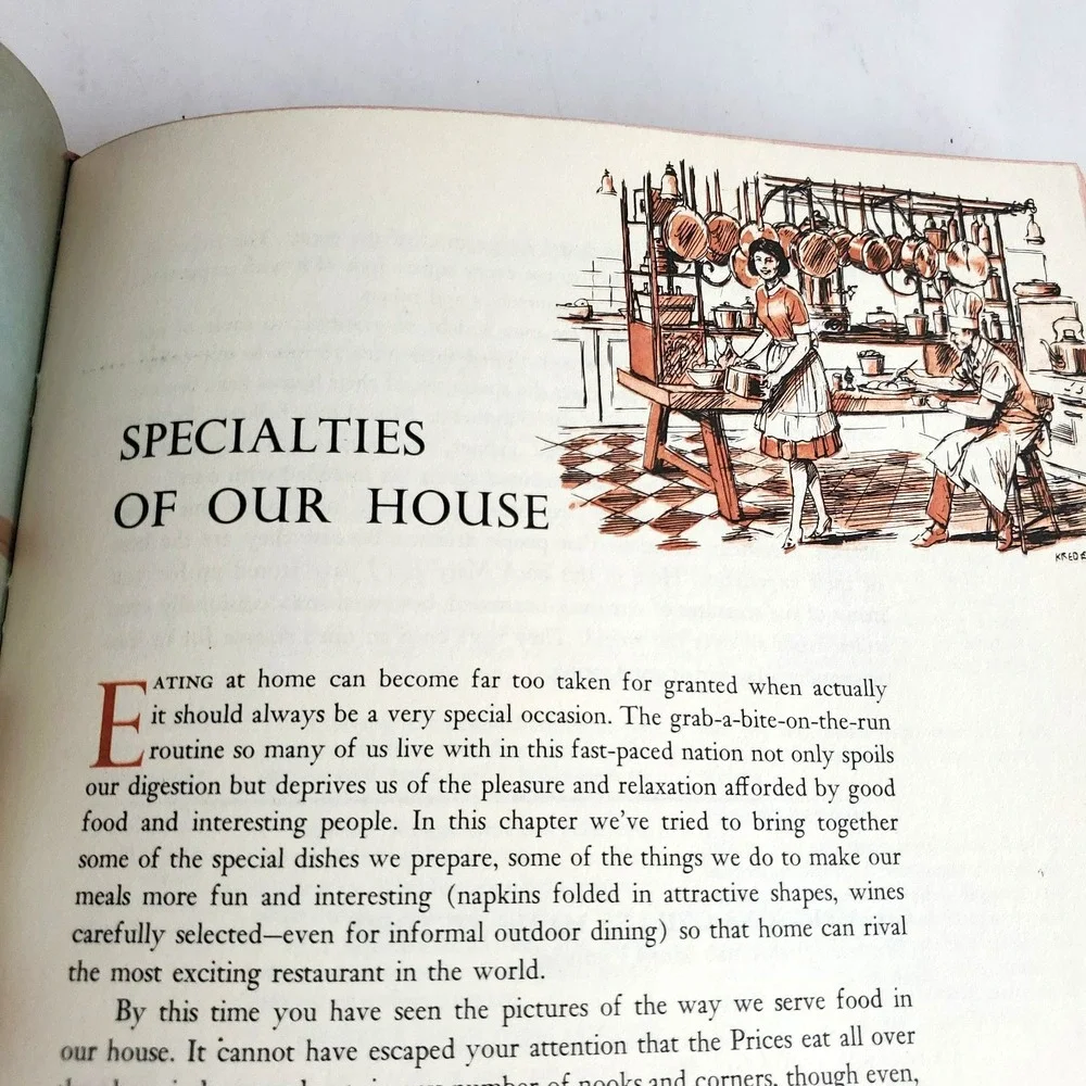 A Treasury of Great Recipes Mary & Vincent Price 1st Ed 1965 HB Clear DJ Vtg NOS